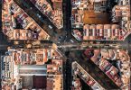 Vue aérienne de Barcelone